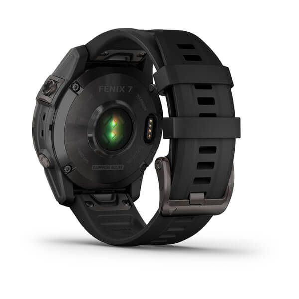 Смарт-часы Garmin fenix 7 Sapphire Solar титановые DLC серые с черным ремешком 010-02540-21 фото