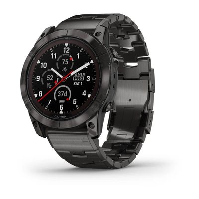 Смарт-часы Garmin fenix 7X Pro – Sapphire Solar Edition, Carbon Gray DLC Titanium with Vented Titanium Bracelet 010-02778-30 фото