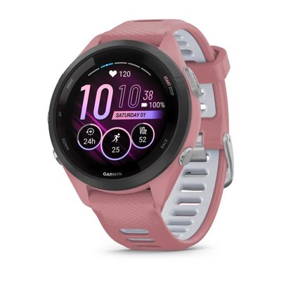 Смарт-часы Garmin Forerunner 265s с розовым/серым силиконовым ремешком 010-02810-15 фото