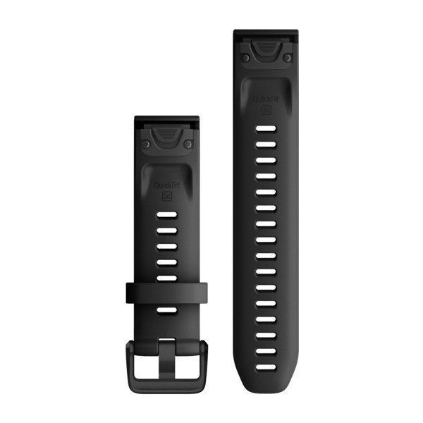 Ремінці для годинника Garmin QuickFit 20 силіконові, чорні 010-12867-00 фото