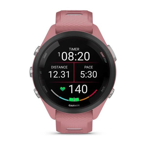Смарт-годинник Garmin Forerunner 265s з рожевим/сірим силіконовим ремінцем 010-02810-15 фото
