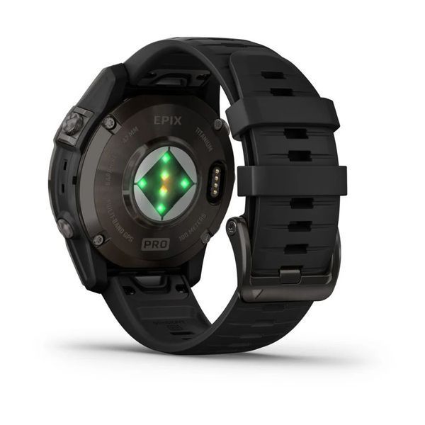 Смарт-годинник Garmin epix Pro (Gen 2) Sapphire Edition (47мм) титановий DLC сірий з чорним ремінцем 010-02803-11 фото