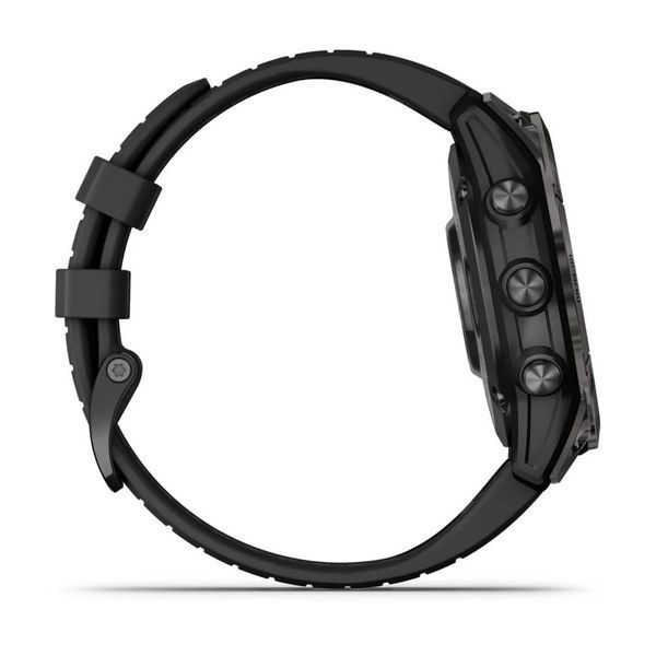 Смарт-годинник Garmin epix Pro (Gen 2) Sapphire Edition (47мм) титановий DLC сірий з чорним ремінцем 010-02803-11 фото