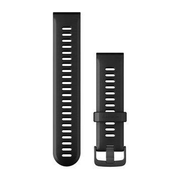 Змінні ремінці для смарт-годинника Garmin Forerunner (22 мм) силіконові, чорні із фурнітурою грифельного кольору 010-11251-2C фото