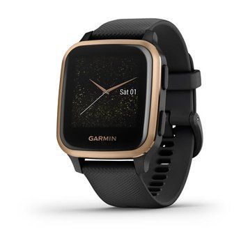 Смарт-годинник Garmin Venu Sq Music Edition чорний з рожево-золотистим безелем 010-02426-05 фото