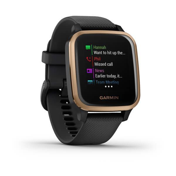 Смарт-годинник Garmin Venu Sq Music Edition чорний з рожево-золотистим безелем 010-02426-05 фото