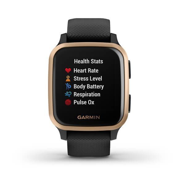 Смарт-годинник Garmin Venu Sq Music Edition чорний з рожево-золотистим безелем 010-02426-05 фото