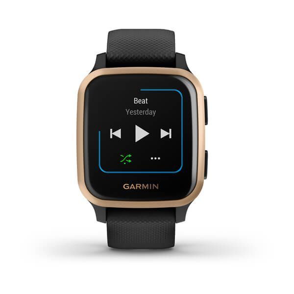 Смарт-годинник Garmin Venu Sq Music Edition чорний з рожево-золотистим безелем 010-02426-05 фото