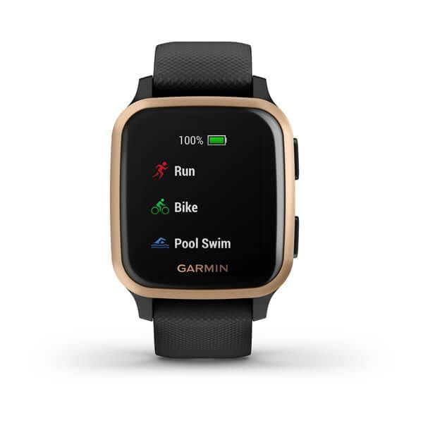 Смарт-годинник Garmin Venu Sq Music Edition чорний з рожево-золотистим безелем 010-02426-05 фото