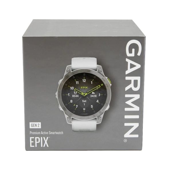 Смарт-годинник Garmin epix (Gen 2) Sapphire титановий білий  010-02582-21 фото