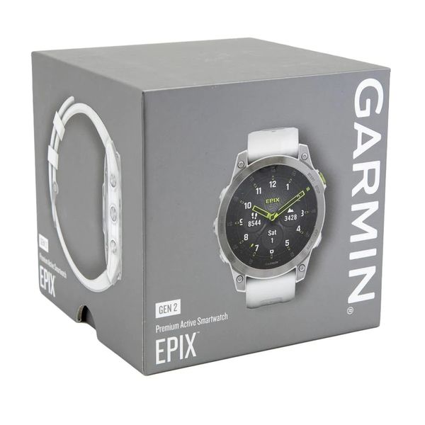 Смарт-годинник Garmin epix (Gen 2) Sapphire титановий білий  010-02582-21 фото