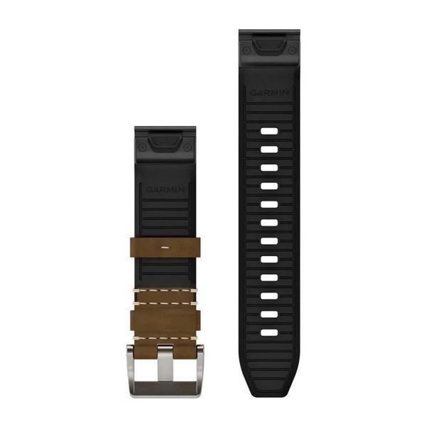 Ремінці для годинника Garmin QuickFit 22 MARQ GEN2 Collection шкіряні/FKM, тундра/чорні 010-13225-07 фото