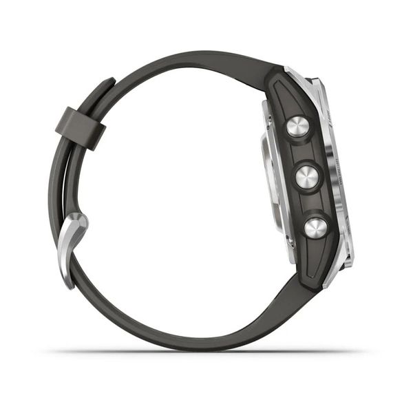 Смарт-годинник Garmin fenix 7S Pro Solar Edition сріблястий з графітовим ремінцем 010-02776-01 фото