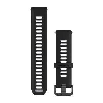 Змінні ремінці для смарт-годинника Garmin Forerunner (22 мм) силіконові, чорні/напівпрозорі кольору білий камінь зі сланцевою фурнітурою 010-11251-AM фото