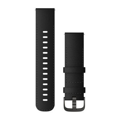 Швидкозмінні ремінці для смарт-годинника Garmin шкіряні 22 мм Black 010-12932-63 фото