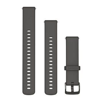 Быстросменные ремешки Garmin силиконовые (18 мм) гравийно-серые со сланцевой фурнитурой 010-13256-00 фото