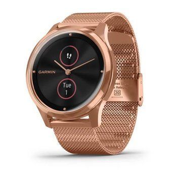 Смарт-годинник Garmin vivomove Luxe Premium із рожево-золотистими корпусом та ремінцем 010-02241-24 фото