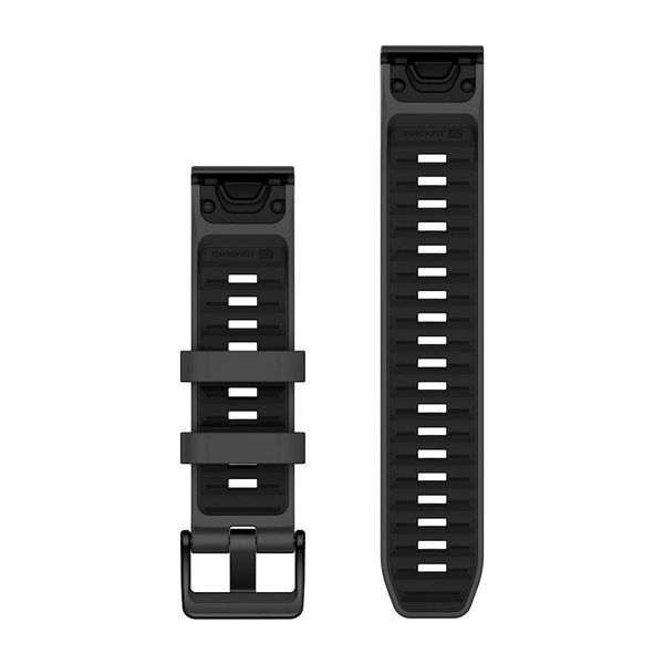 Ремешки для часов Garmin QuickFit 22 силиконовые, графитовые/черные 010-13392-10 фото