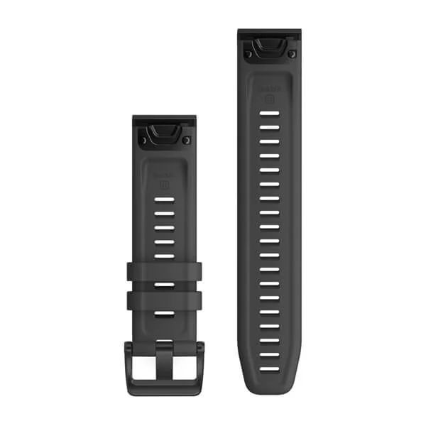 Ремінці для годинника Garmin QuickFit 22 силіконові, грифельно-сірі з чорною фурнітурою 010-12863-22 фото
