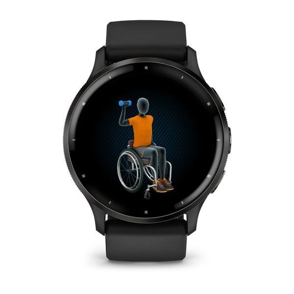 Смарт-годинник Garmin Venu 3 чорний / грифельний із силіконовим ремінцем 010-02784-01 фото