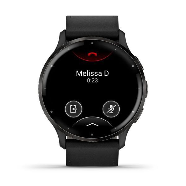 Смарт-годинник Garmin Venu 3 чорний / грифельний зі шкіряним ремінцем 010-02784-52 фото