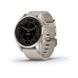 Смарт-годинник Garmin fenix 7S Pro Sapphire Solar Edition золотистий з білим шкіряним ремінцем 010-02776-30 фото 1