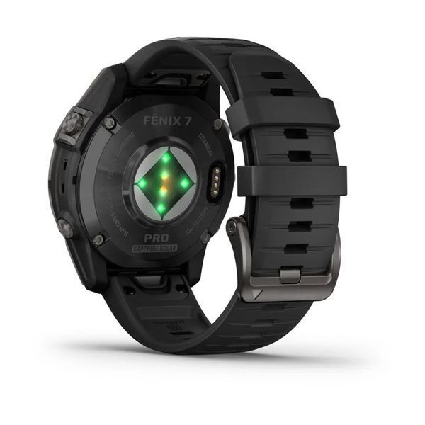 Смарт-годинник Garmin fenix 7 Pro Sapphire Solar Edition титановий DLC сірий з чорним ремінцем 010-02777-11 фото