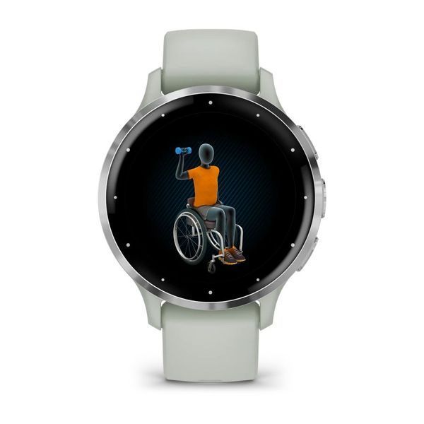Смарт-годинник Garmin Venu 3s сірий / сріблястий із силіконовим ремінцем 010-02785-01 фото