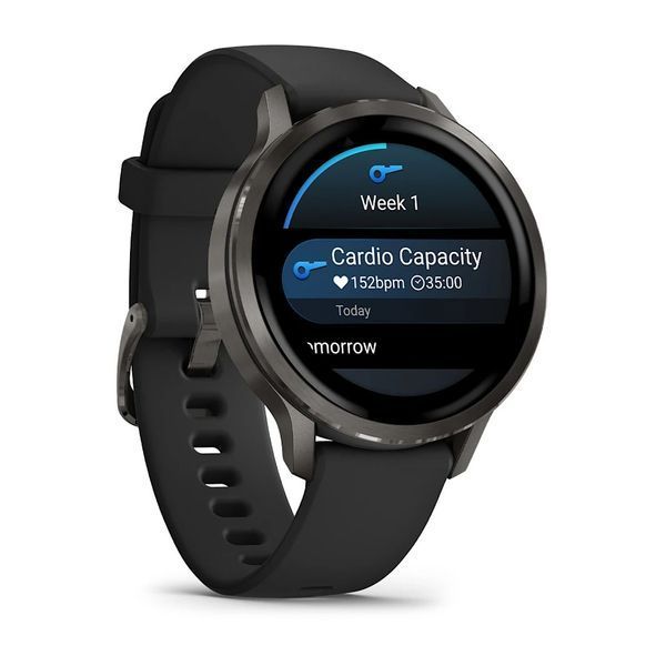 Смарт-годинник Garmin Venu 4 (41 мм) сланцевий з чорним силіконовим ремінцем 010-03013-02 фото