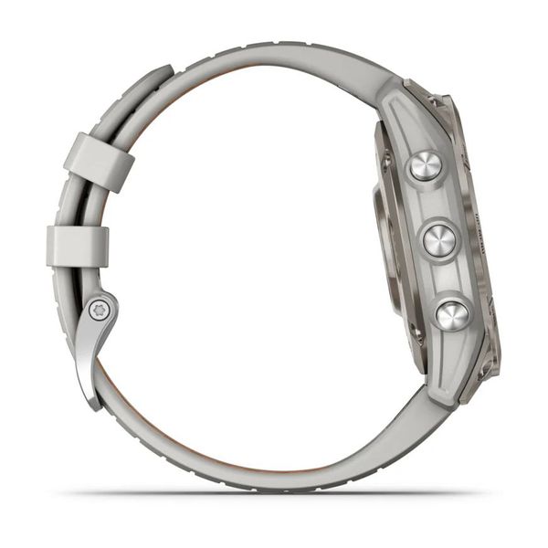 Смарт-годинник Garmin fenix 7 Pro Sapphire Solar Edition титановий із  сірим/помаранчевим ремінцем 010-02777-21 фото