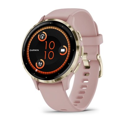 Смарт-часы Garmin Venu 3s розовый / золотистый с силиконовым ремешком 010-02785-03 фото