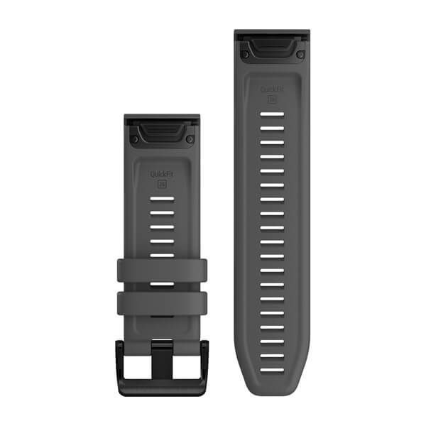 Ремінці для годинника Garmin QuickFit 26 силіконові грифельно-сірі 010-12864-20 фото