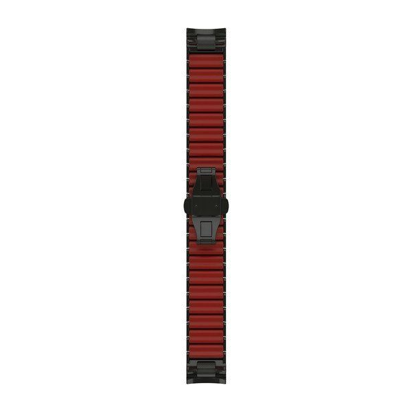 Ремінці для смарт-годинника Garmin QuickFit 22 титанові/силіконові гібридні Grey DLC 010-12738-00 фото
