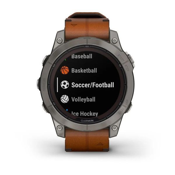 Смарт-годинник Garmin fenix 7 Pro Sapphire Solar Edition титановий зі шкіряним ремінцем 010-02777-30 фото