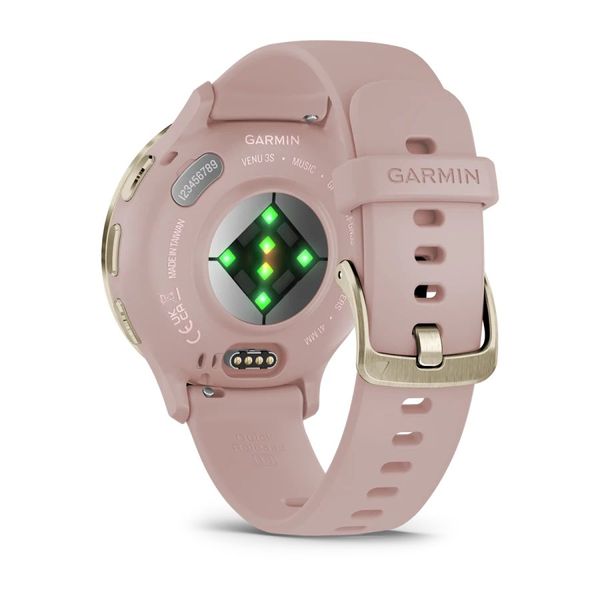 Смарт-годинник Garmin Venu 3s рожевий / золотистий із силіконовим ремінцем 010-02785-03 фото
