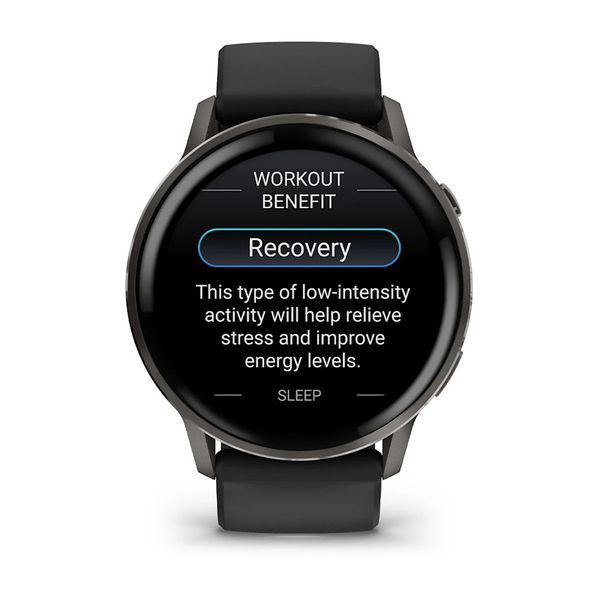 Смарт-годинник Garmin Venu 4 (45 мм) сланцевий з чорним силіконовим ремінцем 010-03014-00 фото