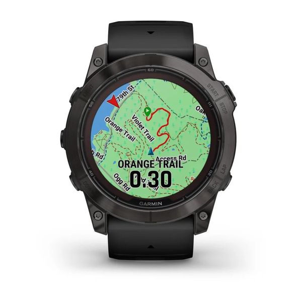 Смарт-часы Garmin fenix 7X Pro Sapphire Solar Edition титановые DLC серые с черным ремешком 010-02778-11 фото