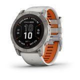 Смарт-годинник Garmin fenix 7X Pro Sapphire Solar Edition титановий з сірим/помаранчевим ремінцем 010-02778-15 фото