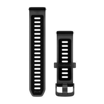 Быстросменные ремешки Garmin силиконовые (20 мм) полупрозрачные черные/черные со сланцевой фурнитурой 010-11251-AQ фото