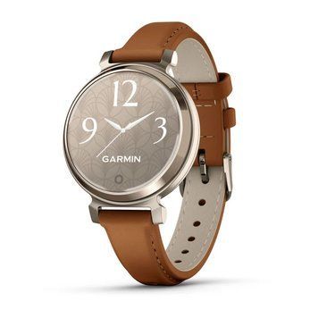 Смарт-годинник Garmin Lily 2 Classic кремово-золотистий із смаглявим шкіряним ремінцем 010-02839-02 фото