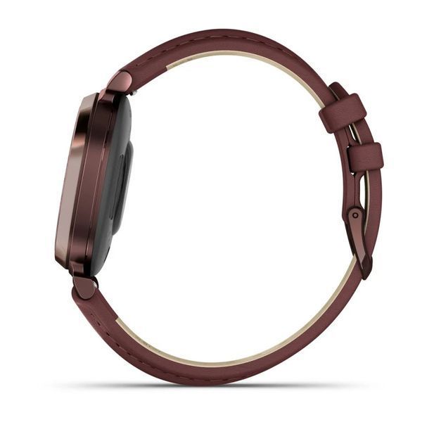 Смарт-годинник Garmin Lily 2 Classic темно-бронзовий із шовковичним шкіряним ремінцем 010-02839-03 фото