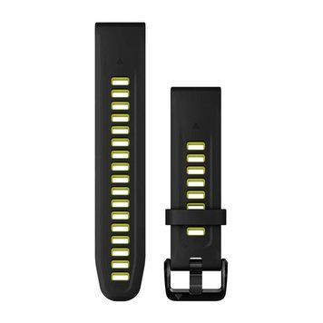 Ремінці для годинника Garmin QuickFit 20 силіконові чорні/електрік лайм 010-13279-03 фото