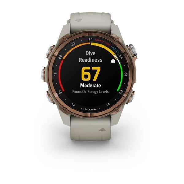 Смарт-часы Garmin Descent Mk3i (43 мм) бронзовые PVD титановые с силиконовым ремешком цвета французский серый и Descent T2 Trans BNDL-DMK3-43TFDT2 фото