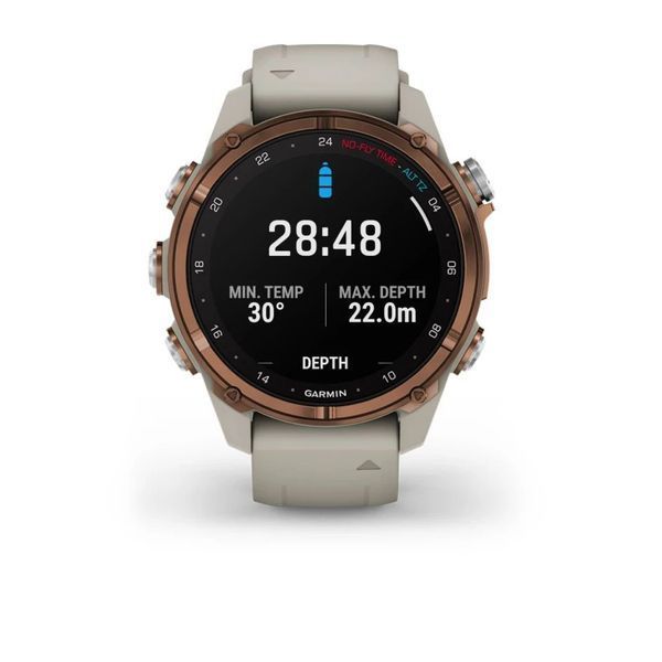Смарт-часы Garmin Descent Mk3i (43 мм) бронзовые PVD титановые с силиконовым ремешком цвета французский серый и Descent T2 Trans BNDL-DMK3-43TFDT2 фото