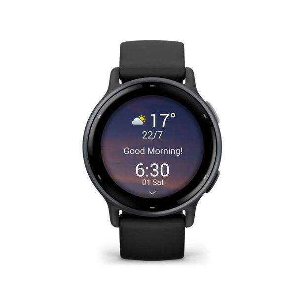 Смарт-годинник Garmin vivoactive 5 чорний / сланцевий із силіконовим ремінцем 010-02862-10 фото