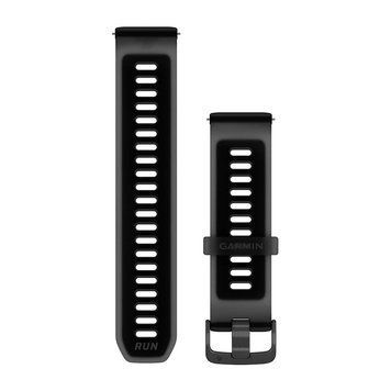 Быстросменные ремешки Garmin Forerunner Collection (22 мм) силиконовые, полупрозрачные черные/черные с фурнитурой грифельного цвета 010-11251-AT фото