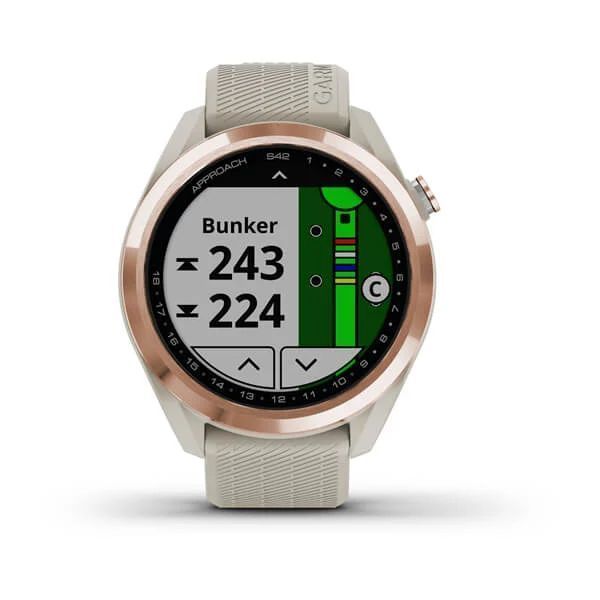 Смарт-годинник Garmin Approach S42 рожеве золото зі світло-пісочним ремінцем 010-02572-02 фото