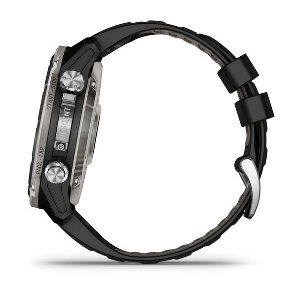 Смарт-годинник Garmin Descent Mk3i (51 мм) сріблясто-чорний PVD титановий з чорно/сірим силіконовим ремінцем 010-02752-08 фото
