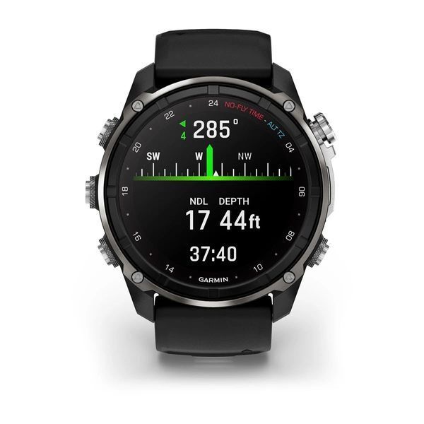 Смарт-годинник Garmin Descent Mk3i (51 мм) сріблясто-чорний PVD титановий з чорно/сірим силіконовим ремінцем 010-02752-08 фото