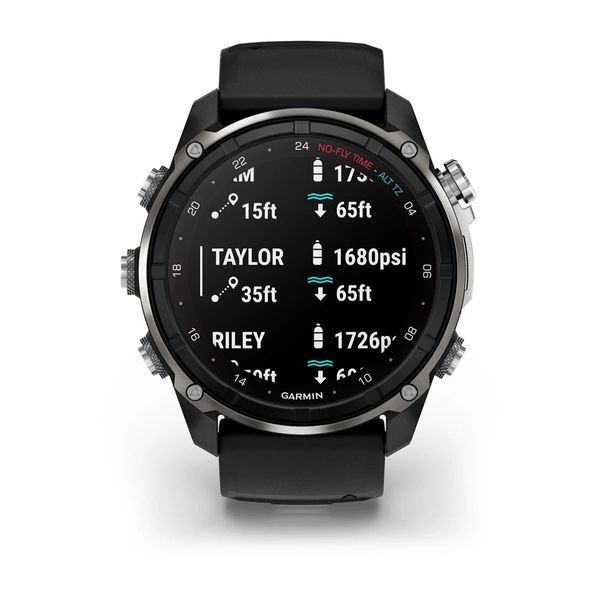 Смарт-годинник Garmin Descent Mk3i (51 мм) сріблясто-чорний PVD титановий з чорно/сірим силіконовим ремінцем 010-02752-08 фото